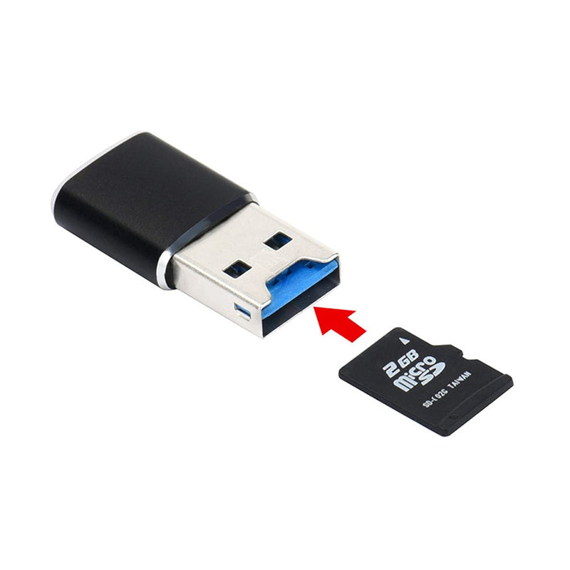 [Australia - AusPower] - Xiwai USB 3.0 to Micro SD SDXC TF Card Reader with Micro USB 5pin OTG Adapter for Tablet/Cell Phone Black Reader+Micro Connector 