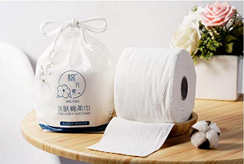 [Australia - AusPower] - OUGEER 100 piece/roll Disposable Cleaning Face Towel, Non-woven Fabric Disposable Wet and Dry Cotton Soft Towel, Disposable Beauty Towels 