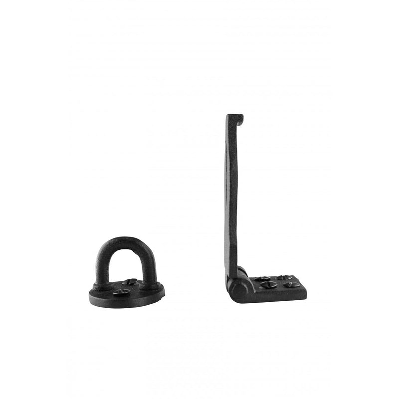 [Australia - AusPower] - Decorative Black Wrought Iron Hasp Lock 4" X 1.75" Heavy Duty Rust Resistant Hasp Latches Safety Padlock Clasps for Cabinets, Chests Or Doors with Screws | Renovators Supply Manufacturing 