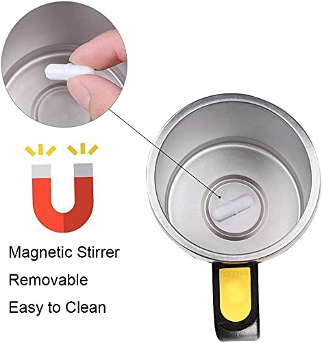 [Australia - AusPower] - Self Stirring Mug Auto Self Mixing Stainless Steel Cup for Coffee/Tea/Hot Chocolate/Milk Mug for Office/Kitchen/Travel/Home -450ml/15oz The best gift（black） Black(Magnetic) 
