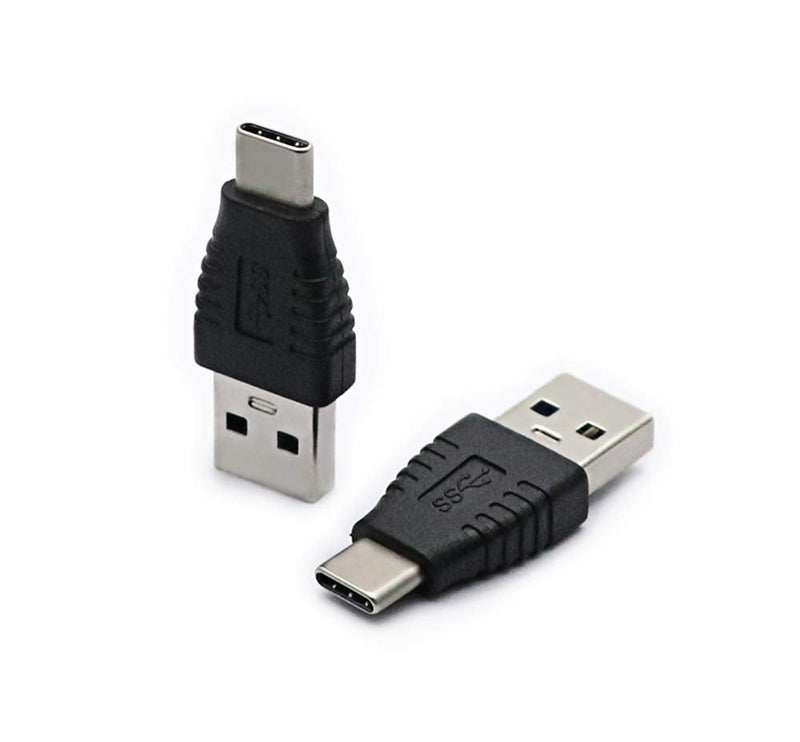 [Australia - AusPower] - Type-C Male to USB3.0 Male Adapter，USB C to USB A 5G 3A Converter, USB 3.1 AM to cm Support Data Synchronization and Charging, Suitable for Mobile Phones, Computers, Notebook Computers,2-Pack 