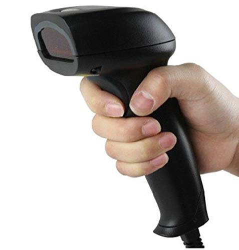 [Australia - AusPower] - Wired Handheld USB Laser Barcode Scanner Reader with USB Cable (Black) for Market/Warehouse/Hospital/Supermarket/Commodity/Query/Logistics 