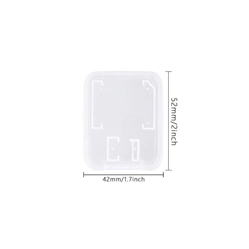[Australia - AusPower] - 10pcs Clear Plastic Memory Card Case Compatible with SD Micro SD T-Flash Card 