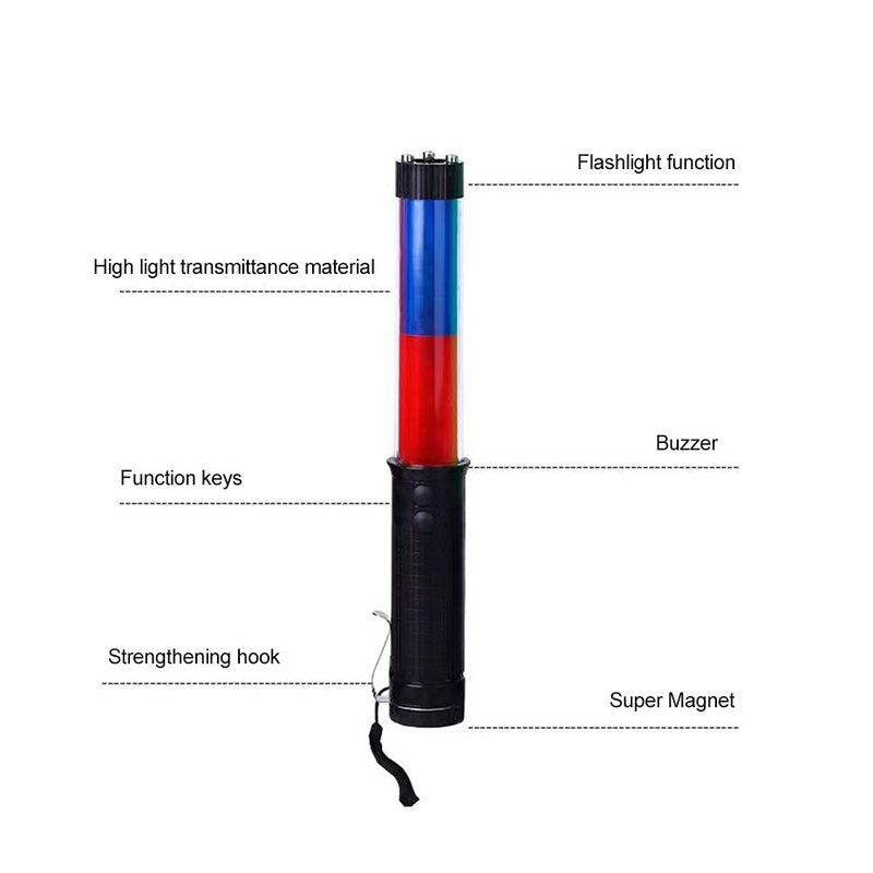 [Australia - AusPower] - EKDJKK LED Traffic Baton Signal LED Light Traffic Wands with 2 Flashing Modes for Parking Guides, Multifunction Traffic Light(29cm/11inch) 29cm/11inch 