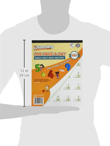 [Australia - AusPower] - Channie’s One Page A Day Single Digit Addition & Subtraction Workbook for Pre-Kindergarten - 1st Grade Elementary School Students, Single Digit Math Practice, 50 Pages 