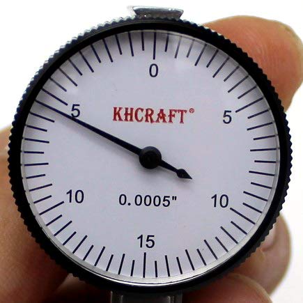 [Australia - AusPower] - KHCRAFT Professional Dial Test Indicator 0-0.03"x0.0005" Steel Hardened All Metal Components with 2 Steel Dovetail Clamps 3/8'' and 5/32'' in Storage Case 