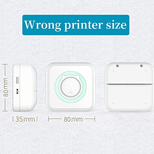 [Australia - AusPower] - Inkless Mini Pocket Printer, iPhone Mobile Phone Mini Photo Portable Bluetooth Printer, Support iOSAndroid Smart Phone, with 3 Rolls of White Thermal Paper (Blue)(C15) blue 
