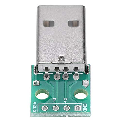 [Australia - AusPower] - Mini USB to DIP Adapter Board, Walfront 10Pcs USB Type A Male Plug to DIP Converter Board 4 Pins DIP 2.54mm Pitch 