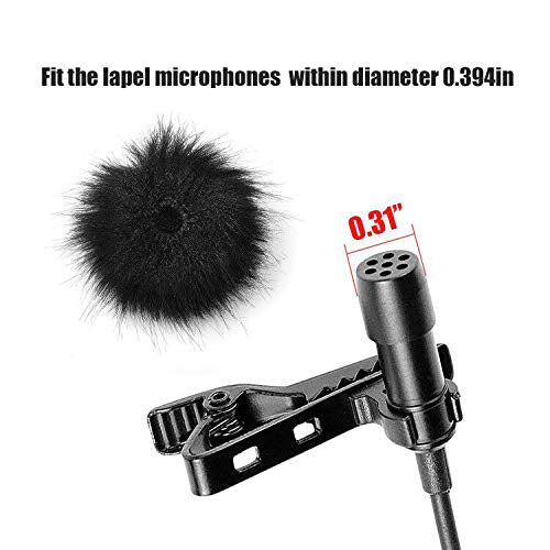 [Australia - AusPower] - Microphone Lapel Dead Cat Windscreen, ChromLives Lapel Mic Windscreen Muff, Furry Windscreen Dead Cat Outdoor Comaptible with Lavalier Microphones 5Pack Lapel Mic Cover 