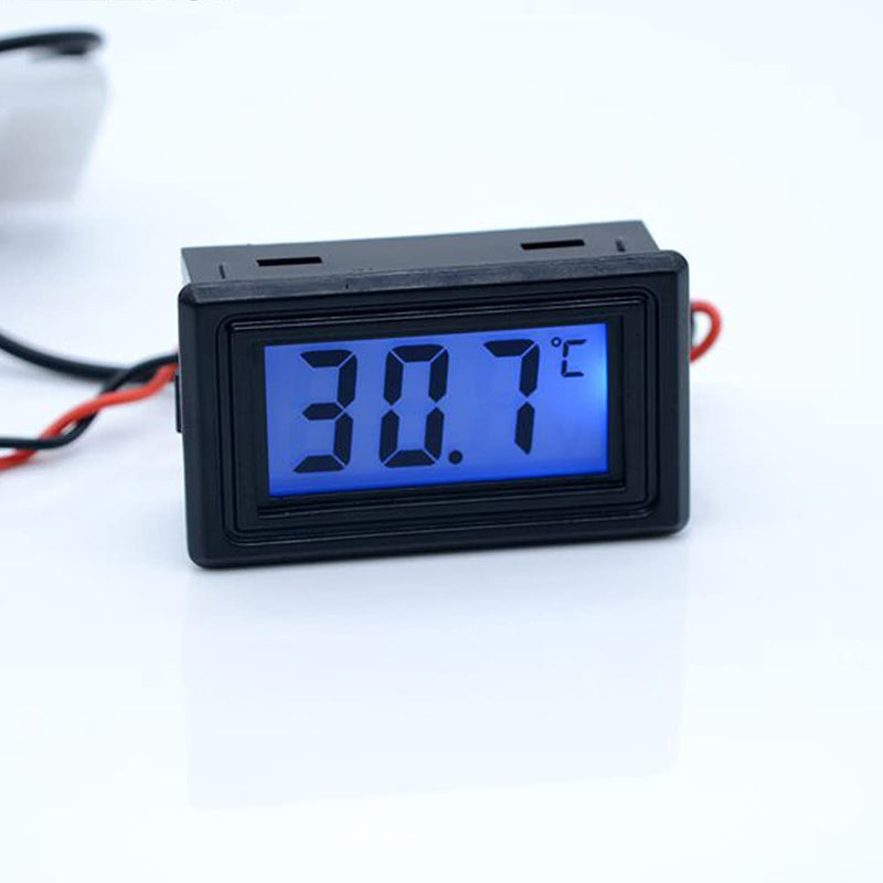[Australia - AusPower] - Acxico 1Pcs Water Cooling Temperature Meter 5V-24V Digital LCD Thermometer Temperature Meter Gauge for PC 