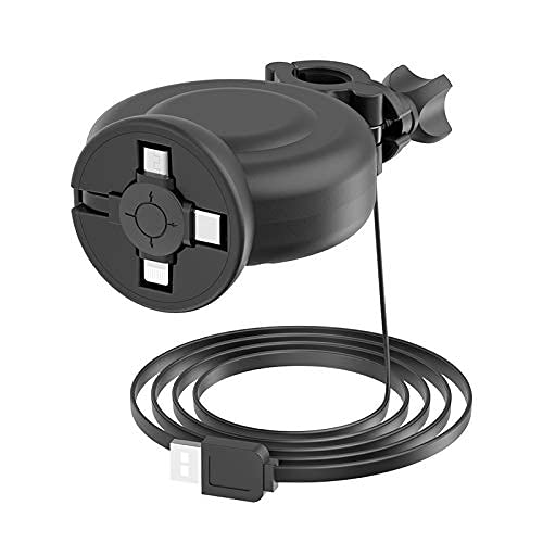 [Australia - AusPower] - Multi Car Retractable Cord 3 in 1 Phone Power Charging Station | Compatible with iPhone - USB Type C - Micro USB | Backseat Passengers | Share Ride Customer Charging Dock Attach to Headrest 