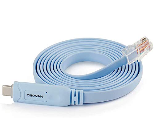 [Australia - AusPower] - OIKWAN 10ft FTDI USB-C to RJ45 Serial Adapter，USB C to Console Cable Essential Accessory of Cisco, NETGEAR, Ubiquity, LINKSYS, TP-Link Routers/Switches for Laptops … 