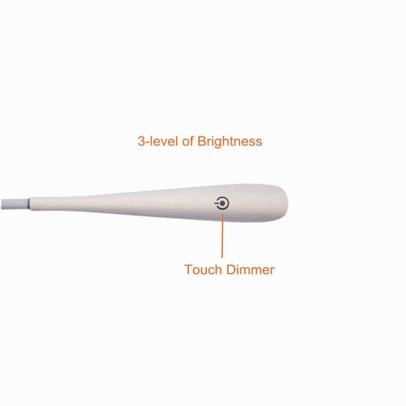 [Australia - AusPower] - EBYPHAN Mini USB Light for Laptop, Flexible USB Keyboard Light, Dimmable USB Lamp(14-LED-Bead, 3-Level Adjustable Brightness, On/Off Touch Switch, White) 
