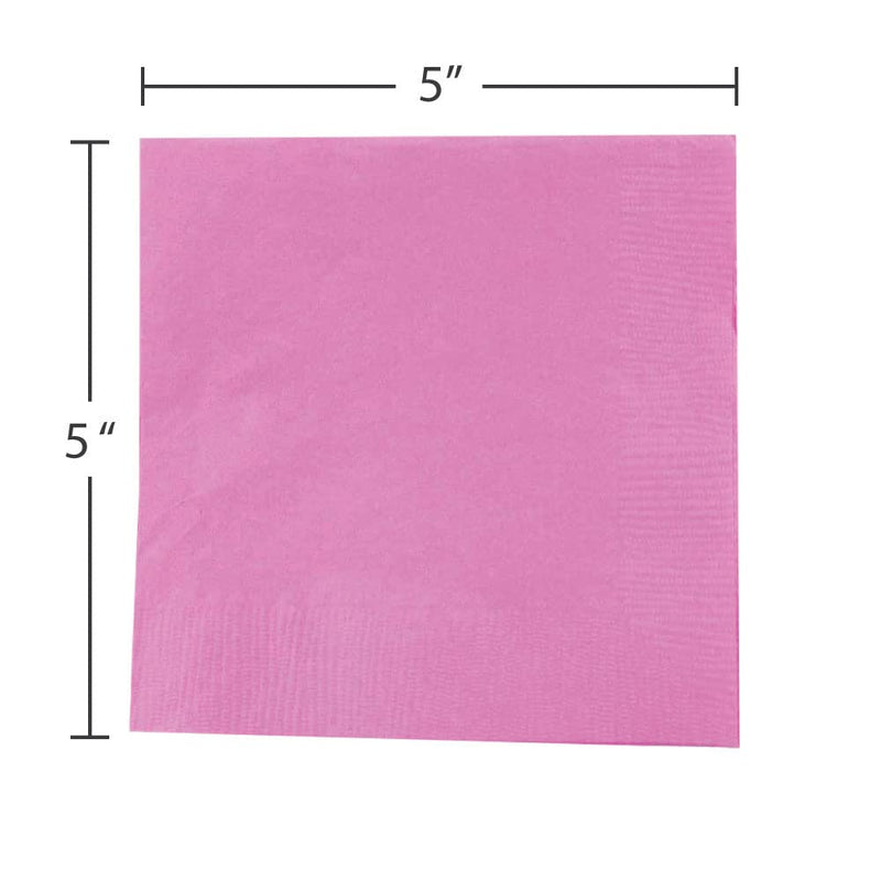 [Australia - AusPower] - JAM PAPER Small Beverage Napkins - 5 x 5 - Pink - 40/Pack 5x5 Inch (Pack of 50) 