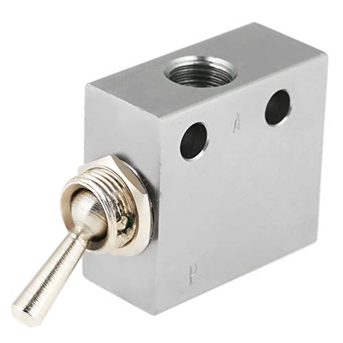 [Australia - AusPower] - SNS Pneumatic 3 Position 2 Port Toggle Switch G1/8 Pneumatic Mechanical Valve HL2301 Pressure 1.5-8kgf/cm² 