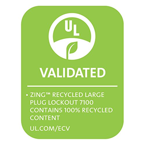 [Australia - AusPower] - Zing Green Products 7100 RecycLockout Large Electrical Plug Lockout Device, USA-Made Recycled Plastic Lock Box, Yellow 