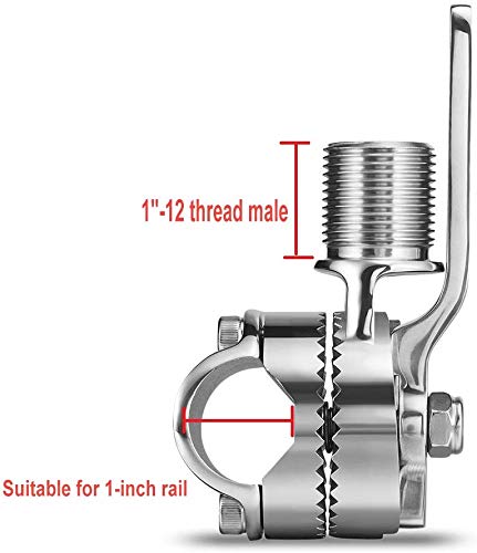 [Australia - AusPower] - ZOMCHAIN Marine VHF Antenna Mounts, Ratchet Mount, 316 Stainless Steel Adjustable Base Mount for Boat (Clamp-on Antenna) 