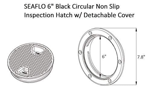 [Australia - AusPower] - SEAFLO 4" - 8" Black Circular Non Slip Inspection Hatch w/Detachable Cover 