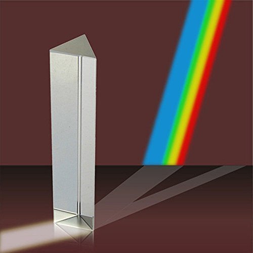 [Australia - AusPower] - Amlong Crystal 8 inch Optical Glass Triangular Prism for Teaching Light Spectrum Physics and Photo Photography Prism, 200mm 