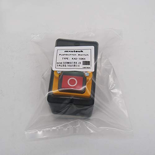 [Australia - AusPower] - mxuteuk Waterproof Push Button Switch Motor On Off Switch Start Stop Switch Self Lock Mechanical Equipment Control Station 10A AC 220V/380V KAO-10KH 3 Phase On/Off Switch with Box 