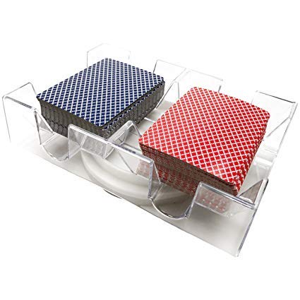 [Australia - AusPower] - 2 Deck Revolving Rotating Canasta Playing Card Tray, 2 Pack 