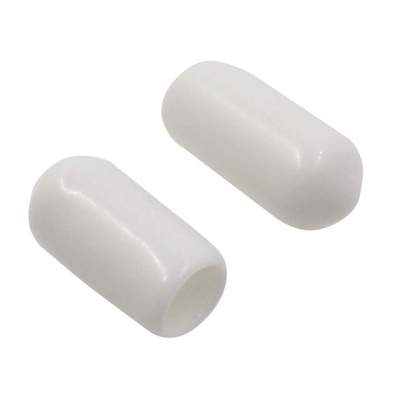 [Australia - AusPower] - Zorfeter 100 Pcs White Screw Thread Protectors 1/4" (6mm) PVC Flexible Round Tube Bolt End Caps 6mm ID 