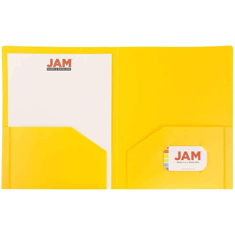 [Australia - AusPower] - JAM PAPER Heavy Duty Plastic 2 Pocket Extra Tough School Folders - Assorted Fashion Colors - 6/Pack 