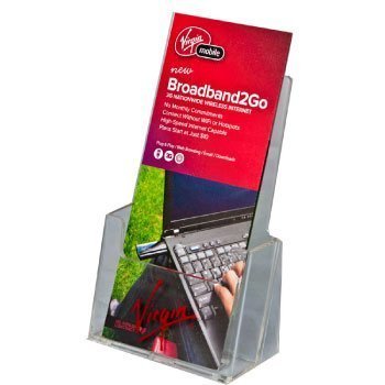 [Australia - AusPower] - Clear-Ad - LHF-S100 - Acrylic Trifold Brochure Holder - Pamphlet Display Stand (Single Pack) 1 Pack 