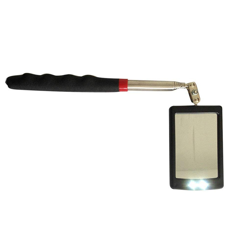 [Australia - AusPower] - HARDK - Telescoping LED Lighted Flexible Inspection Mirror 360 Swivel for Extra Viewing Dead Angle, Line of Sight Obstacle Area 