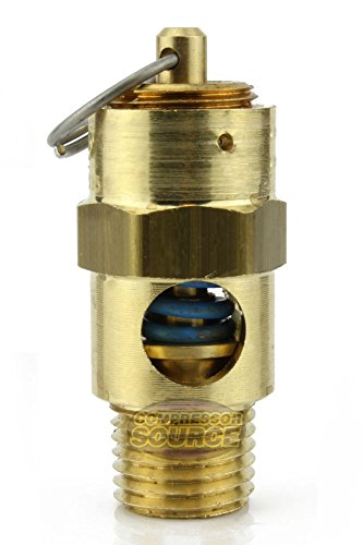 [Australia - AusPower] - New 1/4" ASME Brass Safety relief Valve 175 PSI American made Compressed air pop off valve 