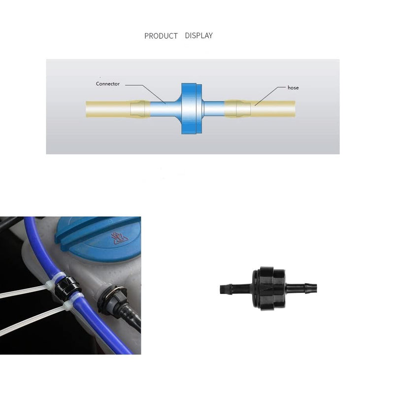 [Australia - AusPower] - BBTUS 1/8" 3.2mm PA66 Automotive Oil Line Spring Check Valve, Car Fuel Spring Check Valve, High Temperature and Corrosion Resistance one-way Oil Pump Check Valve 
