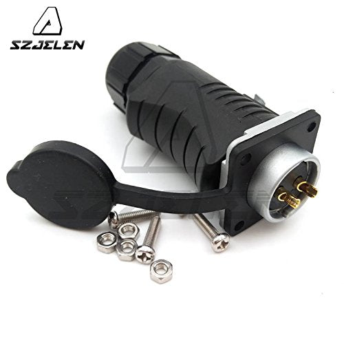 [Australia - AusPower] - SZJELEN XHP20 30A IP67 2Pin Waterproof Aviation Cable Connector Plug and Socket,LED Light Power Cable Connector,Fit RV Solar Port (2Pin, Plug Male &Socket Female) 
