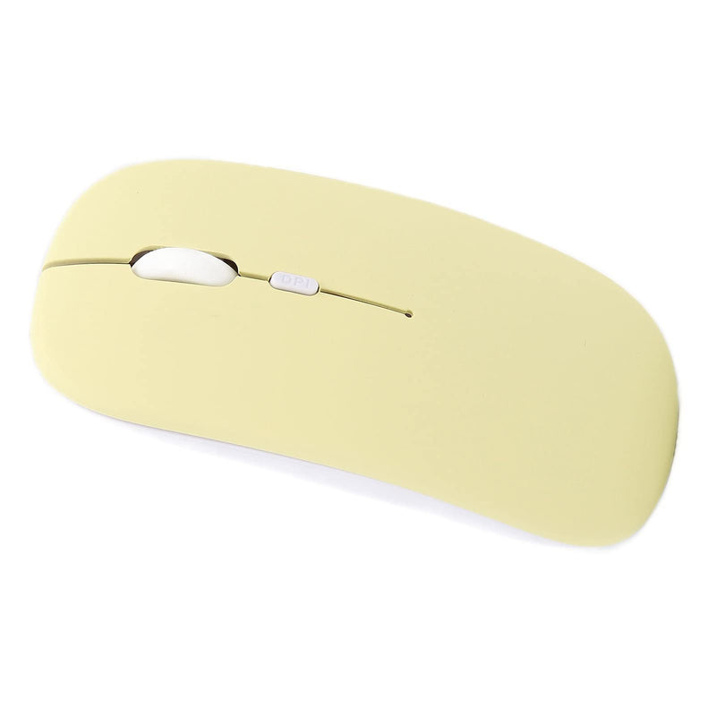 [Australia - AusPower] - Zyyini Wireless Mouse, 1600 DPI 3 Speed Adjustable Optical Bluetooth Bluetooth Computer Mouse Ergonomic Ultra-Thin Mute Office Mice,for Laptop Computer Tablet(Yellow) yellow 