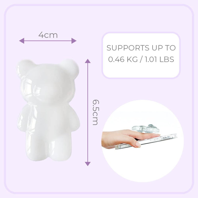 [Australia - AusPower] - GRIPONG Cute 3D Gummy Bear Expandable Collapsible Mobile Phone Grip Stand Holder for Smartphone Tablet Cell Phone Accessory (Bear Matte Purple) Bear Matte Purple 