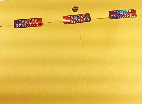[Australia - AusPower] - Tamper-Resistant Metalized Labels, 0.5" x 1.5" Adhesive Stickers, 500-Pack Red Metalized 
