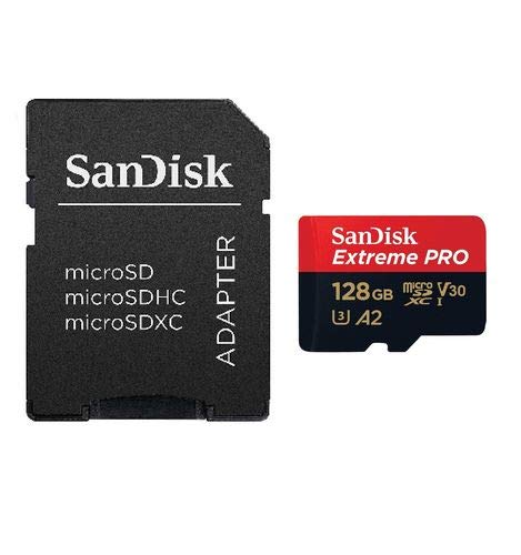 [Australia - AusPower] - SanDIsk 128GB Micro SDXC Extreme Pro 4K V30 Memory Card Works with DJI Mavic 2, Pro, Zoom, Spark, Phantom 4 Video Drone (SDSQXCY-128G-GN6MA) Bundle with (1) Everything But Stromboli 3.0 Card Reader 