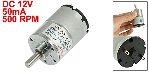 [Australia - AusPower] - uxcell DC 12V 50mA 500RPM 0.3Kg-cm High Torque D-Shaft Permanent Magnetic Gear Motor 