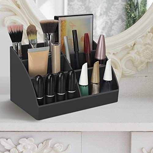 [Australia - AusPower] - Acrimet Incline Desktop Easy Organizer Caddy Holder - Supplies Storage and Home Organization (Plastic) (Black Color) 