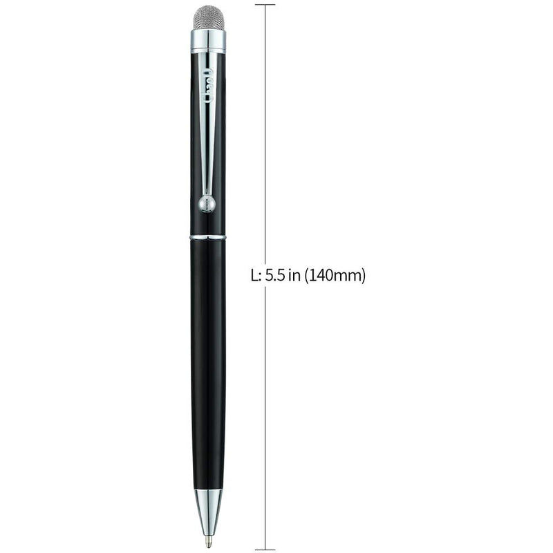 [Australia - AusPower] - ChaoQ Stylus Pen, 4 Pcs Hybrid Mesh Fiber Tip Stylus Pens and Ballpoint Pens for Touch Screen Devices with 6 Extras Mesh Fiber Tips 6 Rubber Tips (4 Pens and 12 Tips) - Black, White, Red, Blue Black, Blue, Red, White 