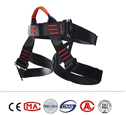[Australia - AusPower] - HandAcc Climbing belts, Safe Seat Belts for Tree Climbing Outdoor Training Caving Rock Climbing Rappelling Equip - Half Body Guide belt for Women Man and Novice 
