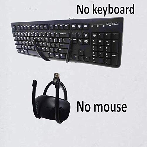 [Australia - AusPower] - Pack of 2, Universal Keyboard and Mouse Organizer Wall Rack Wall Mount Wall Clip Wall Hanger Wall Display Storage Holder - No Keyboard No Mouse - No Falling 
