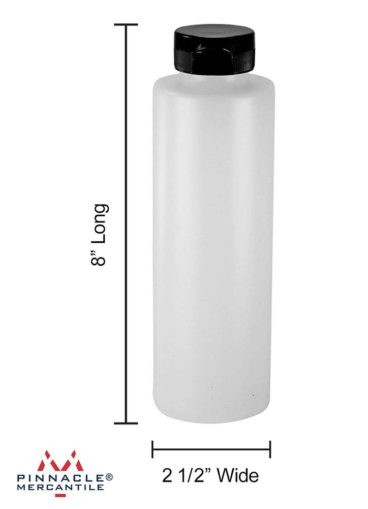 [Australia - AusPower] - Pinnacle Mercantile Condiment Squeeze Bottles with Flip Top Hinged Black Cap 16 oz Set of 5 (Perfect for Condiments, Sauces, Dressings, BBQ, Ketchup) Made USA 
