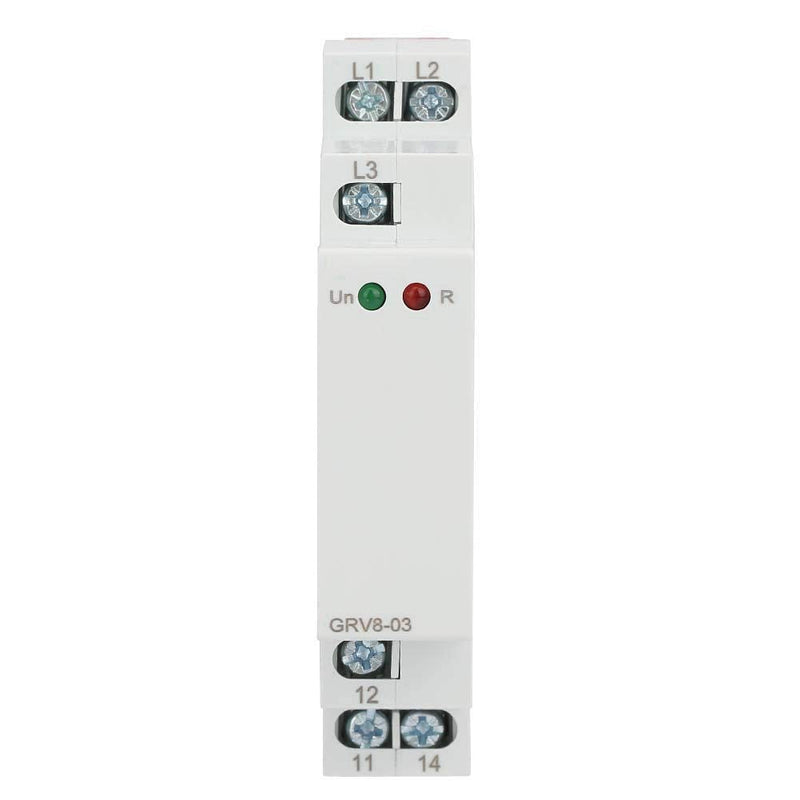 [Australia - AusPower] - 3 Phase Monitor Relay,Three Phase Voltage Monitoring Relay Over Voltage Protection AC/DC Voltage Monitoring for Phase Sequence Protector GRV8-03(M460) 