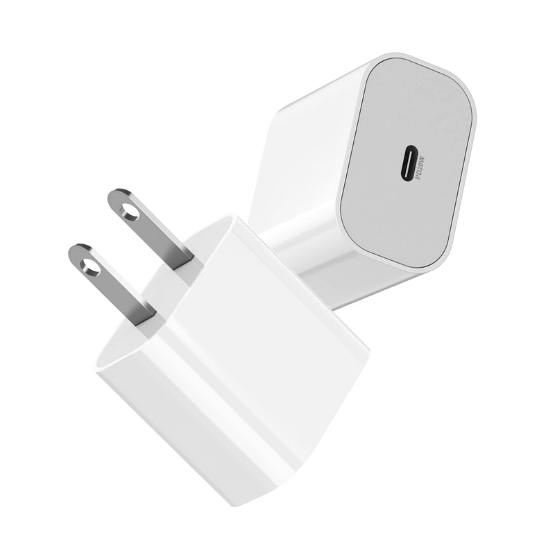 [Australia - AusPower] - for iPhone Fast Charger, 2Pack 20w PD Power Adapter, Fast Charging Wall Charger Block , USB-C Brick Plug for Apple iPhone 13/13 Pro/13Mini/12 Pro/12 Mini/12 Pro Max/11 Pro Max, iPad Pro 2020 