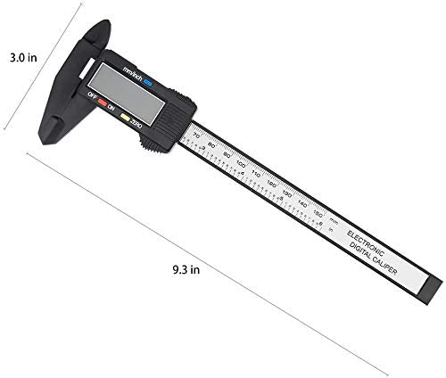 [Australia - AusPower] - EZT Electronic Digital Caliper, LCD | 0 to 6 inch /150 mm Conversion, Automatic Shutdown Function, Very Suitable for Home/Jewelry/DIY Measurement, etc 