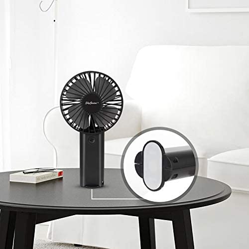 [Australia - AusPower] - Portable Handheld Fan, 4000mAh Rechargeable Battery/ USB Operated Mini Cooling Fan for Home Office Outdoors Travel 4000mA Battery Black 