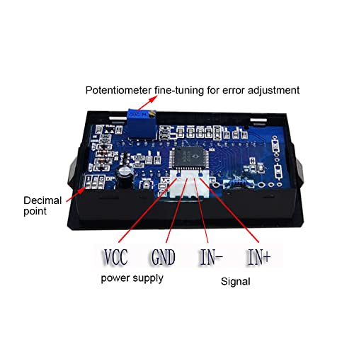 [Australia - AusPower] - Taidacent Ohm Meter Resistance Tester Ohmmeter Digital DC Resistance Measuring Instrument Fixture Resistance Measure Panel Meter (2K Ohm, DC12V with Cover) 2K Ohm 