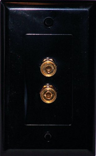 [Australia - AusPower] - Unique Products Online Black Speaker Wall Plate 2 Post for 1 Speaker - Media Room Series 