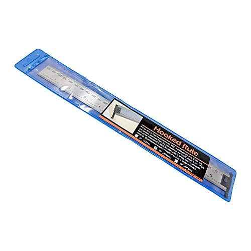 [Australia - AusPower] - TOFL 12 Inch Hooked Ruler Double Sided Standard and Metric Measurements 
