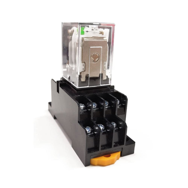 [Australia - AusPower] - ATO DC 24V Coil 14-Pin Electromagnetic Power Relay 4PDT 4NO 4NC HH54P MY4NJ with Plug-in Terminal Socket Base 